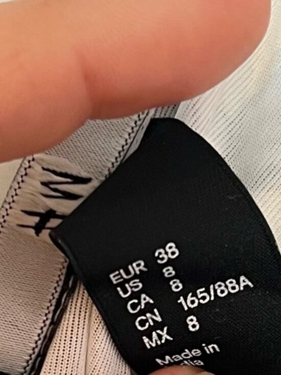 H & M Black & White Floral High Low Midi Dress size 8 - Picture 9 of 12